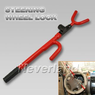   Car/Truck Anti Theft Steering Wheel Security Lock Device Red New