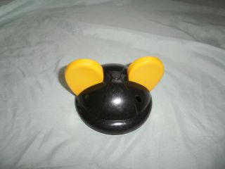Vintage Hard Plastic Mickey Mouse Disney Land Cup Lid with Straw Hole