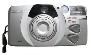 Canon Sure Shot 85 Zoom Platinum 35mm Point and Shoot Film Camera 