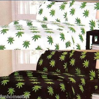 Pot / Marijuana Leaf Weed 420 Microfiber Bed Sheet Set all Sizes in 