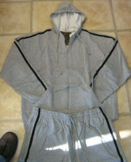 GRAY FITNESS JOGGING TRACK SUIT NWT WOMENS LARGE GREY, FREE SHIP