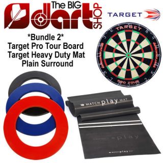   Deal 2   Target Pro Dartboard, Target Mat and Plain Dartboard Surround