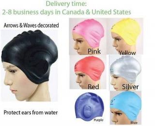   Silicone Swim Swimming Cap ear protection for men & women swim cap