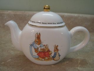   POTTER Peter Rabbit 1997 TELEFLORA TEA POT Porcelain FW&Co WONDERFUL