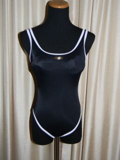   Moschino Mare Black White One Piece Tank Bathing Suit Swimsuit Sz S