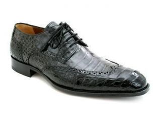 Mezlan Mens Duncan Black Crocodile Wing Tip Shoe 3458
