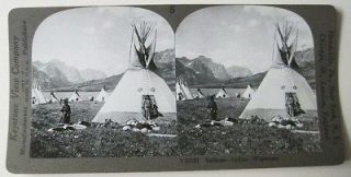 American Indians Wigwams Stereoview Teepee Tents Wigwam