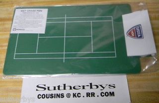 New USTA Tennis Green Court Training Clip Board with Erasable Marker 