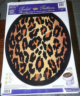 NEW Leopard Toilet Tattoos Toilet Seat Removable Decoration Round 