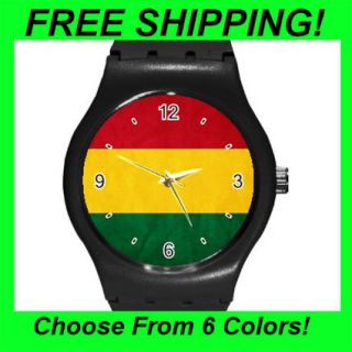 Bolivia Grunge Flag   Round Sports Watch (6 Colors)  MW1143