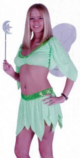 Sexy Halloween Constume Lime Green Sequined Skirted Tinkerbell~ Medium 
