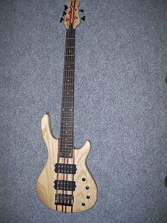 Bass Guitar, 5 String, solid wood Neck through body, Active pickups