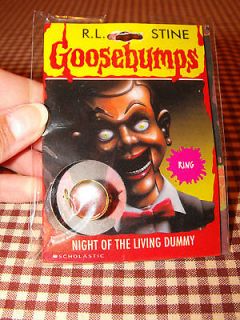 VINTAGE 1990S GOOSEBUMPS R.L. STINE NIGHT OF THE LIVING DUMMY RING