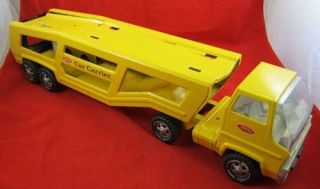 Vintage MIGHTY TONKA USA CAR CARRIER TOY Yellow Construction 1970s 