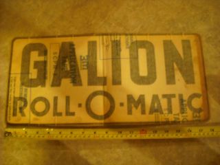GALION VINTAGE ROLL O MATIC N.O.S.REPLACEM​ENT DECAL!!!!!​!!!