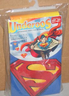 Unopened SUPERMAN Underoos T Shirt & Brief set Size 2T / 3T Toddler 2 