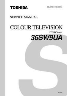 Toshiba 36SW9UA TV Service Manual