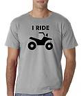 Mens I Ride ATV 4 Wheeler Quad Dirt Bike Rider T Shirt Tee