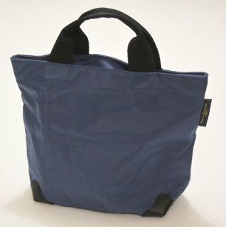 Herve Chapelier bag small top handle tote in denim blue nylon RARE 