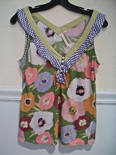 LITTLE YELLOW BUTTON Anthropologie S Piccabeen Floral Ruffled Tank Top
