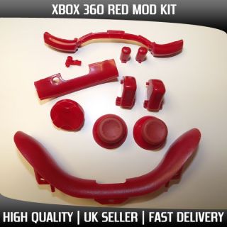 XBOX 360 RED MOD KIT , Sync, Thumbsticks, Triggers & Controller Part