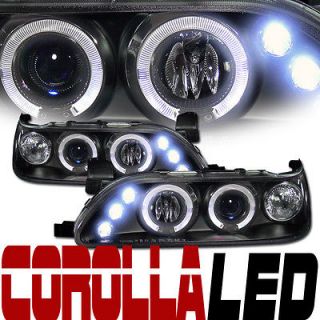 toyota corolla 93 97 halo projector led headlights