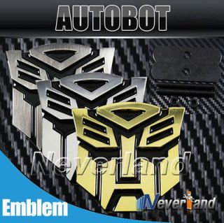 3D Transformers autobot Car Front Grille Emblem Metal Badges Logo 3 