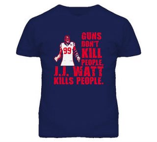 JJ Watt Guns Dont Kill People Houston Football Defense T Shirt
