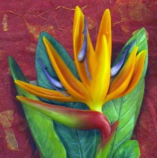 Hawaiian Bird of Paradise Flower Wall Vase