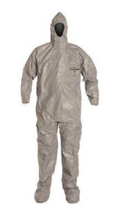   DUPONT /LAKELAND HAZMAT SUIT XL TYCHEM F coverall hooded with boots