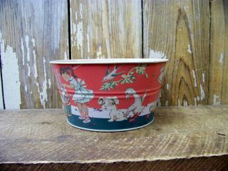 Vintage Style Ohio Wholesale Tin Childs TOY LAUNDRY TUB Basin FOOD 