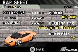 Need for Speed Most Wanted Nintendo Game Boy Advance, 2005