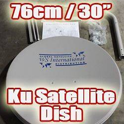   76 cm Ku Band FTA Satellite Dish 30 inch Sat antenna & International