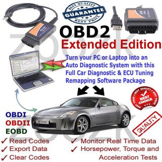 OBD2 ELM327 USB CABLE INTERFACE ECU SCANNER READER OBDii CAR 