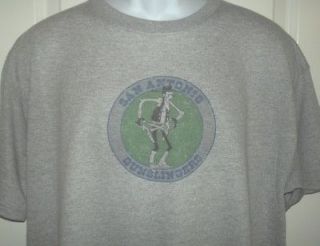 San Antonio Gunslingers USFL Throwback Football Logo T Shirt X Large