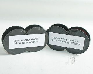 Two Underwood Typewriter Ribbons 1 Red & Black plus 1 Black.