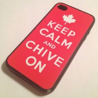   FREE Keep Calm & Chive On CHIVETTE RUBBER iphone 4, Or 5 Case