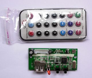 12V USB/SD  decoder board with Infrared Remote Co