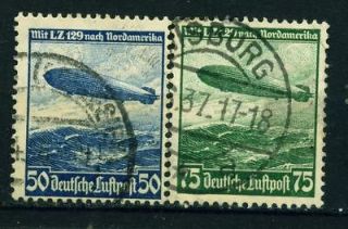 Germany WW2 Zeppelin Flight to America rare stamps set 1936