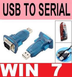 USB TO SERIAL ADAPTER CONVERTER RS 232 FTA VISTA WINDOWS 7 +CD +CABLE 