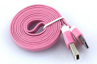 1m Flat Type Charging Extension USB Data Sync Cable Cord For iphone 