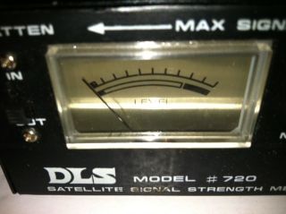 DLS Model 720 Satellite VHF and UHF Signal Strength Meter with 