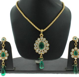 Antique Indian Bollywood Fashion Handmade Unique Jewelry Necklace Set 