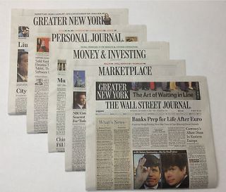 Wall Street Journal 1 YEAR WSJ Subscription 305 ISSUES NEW or RENEW 