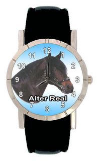   Pony Horse Mens Ladies Genuine Leather Band Quartz Wrist Watch SA1302