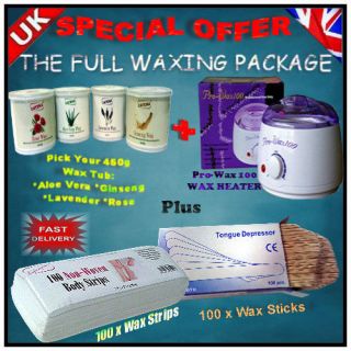 Total Body Waxing Hair Removal Kit for Women and Men, with WaxHeater 
