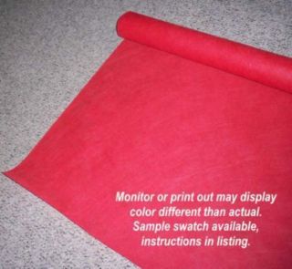 NEW RED 50 FOOT LONG DURABLE FABRIC AISLE RUNNER