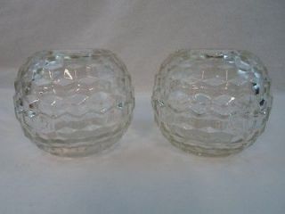 Vintage Fairy Lamp Glass Candle Holders Lot of 2