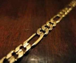 Mens 14K Gold Filled 24 Figaro Chain Necklace 5.6 MM