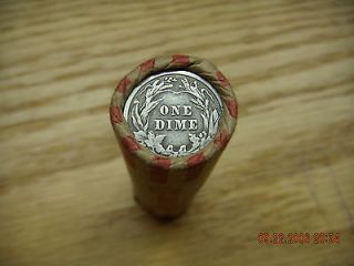 Wheat Roll w/ Barber Dime Silver & Indian Cent ends 50 Coin Lot 